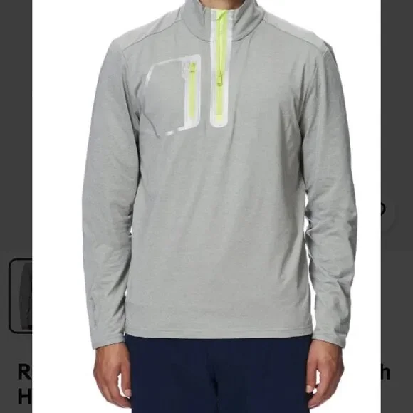 RLX Ralph Lauren Performance Tech Half Zip Pullover Grey Medium (w1) - Picture 11 of 11